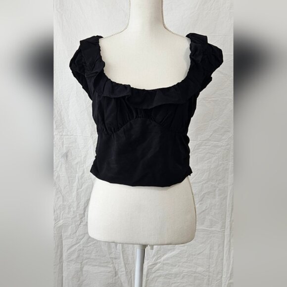 ZARA Ruffle Crop Top - Picture 1 of 8